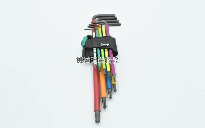 德國 Wera 967/9TX 9支組 彩色膠套 星型L型扳手,手工具