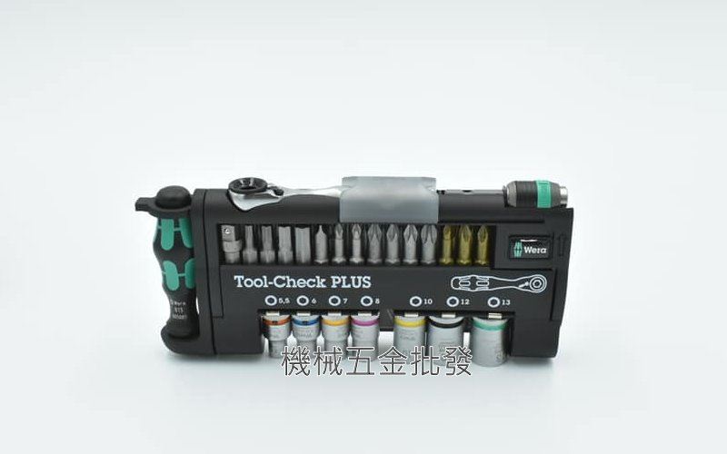 德國 wera Tool-Check plus 1/4"迷你棘輪起子彩色套筒組39件組,手工具