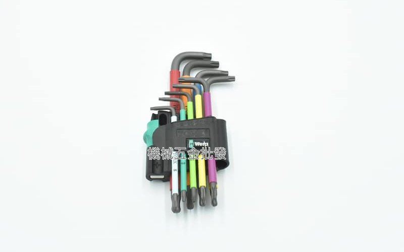 德國 Wera 967 SPKL/9 TORX BOMulticolo星型中空球頭扳手9支組,手工具