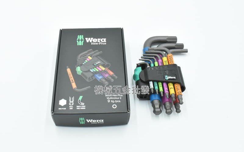 德國 WERA 950/9Hex-Plus Multicolour 2 9支組短型六角扳手,手工具