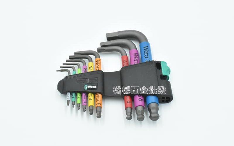 德國 WERA 950/9Hex-Plus Multicolour 2 9支組短型六角扳手,手工具