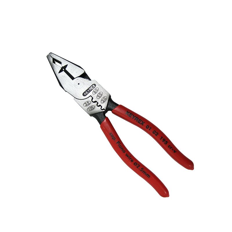 KEYREX,KX-195A,鋼絲鉗,電工鉗,老虎鉗,裸端子壓著鉗