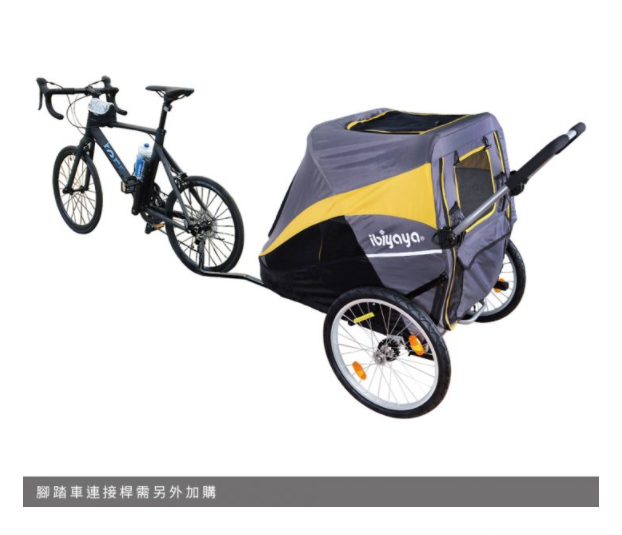 【IBIYAYA依比呀呀】黃金巴士充氣胎寵物推車 FS1780-YG -黑