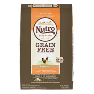 【Nutro美士】低敏無穀系列-幼犬配方(農場鮮雞+扁豆、地瓜)（4lbs）