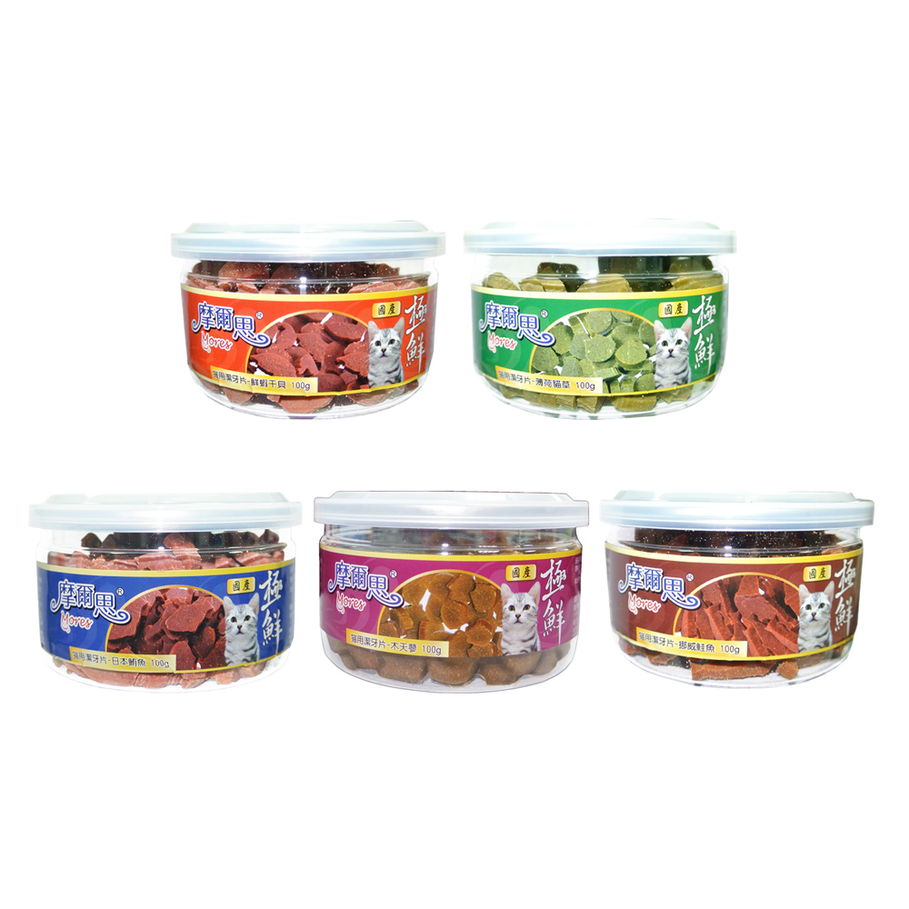 【Mores摩爾思】-貓用潔牙片-100g/罐