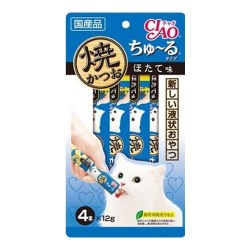 【日本CIAO】啾嚕燒肉泥（鰹魚干貝味）12g*4入/4包