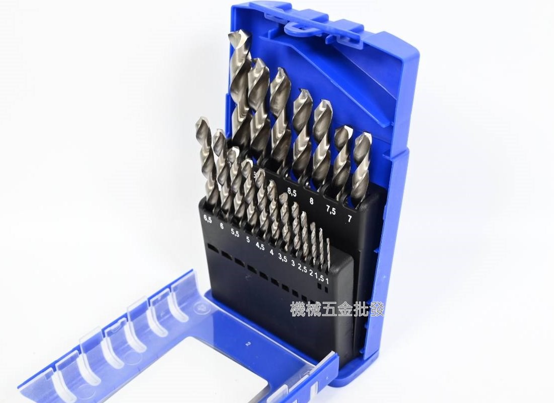 HELLER 德國含鈷鑽頭組 HSS-G 19支組/鐵/白鐵都可鑽,手工具