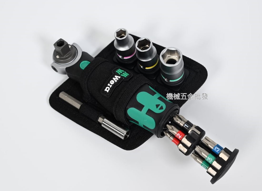 wera {德國} 8009 Zyklop Pocket Set 2 18件套组附隨行收納袋 棘輪板手,手工鴂