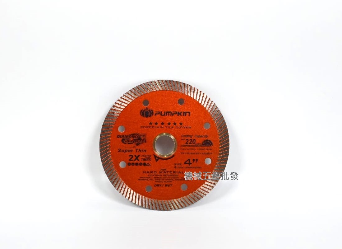 PUMPKIN 22304 南瓜 4"超薄型鑽石波紋鋸片 Ø105x1.2x 8x0.8x20mm,電動工具