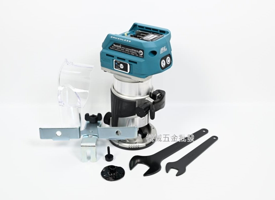 makita {牧田} RT001G 40V充電式無刷木工修邊機【單主機】,電動工具