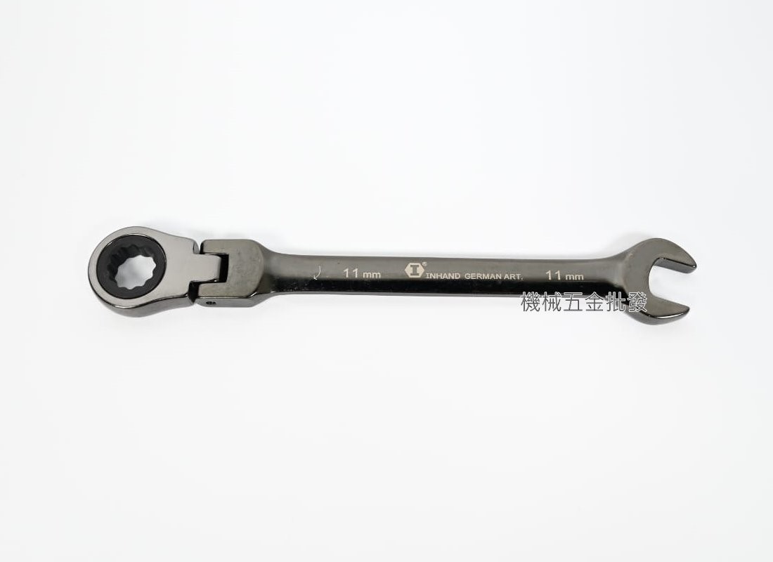 硬漢 {INHANDA} IGB-8SET 8支組黑金剛搖頭式棘輪梅開扳手8-19mm,手工具