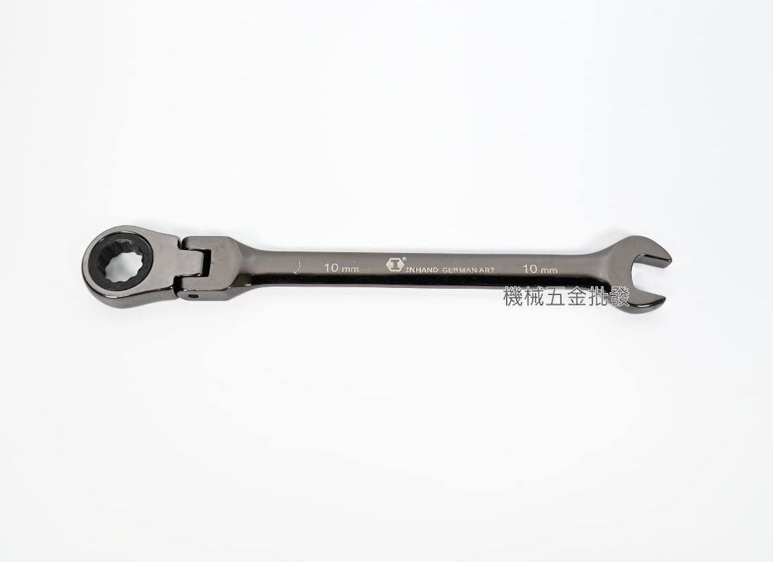 硬漢 {INHANDA} IGB-8SET 8支組黑金剛搖頭式棘輪梅開扳手8-19mm,手工具