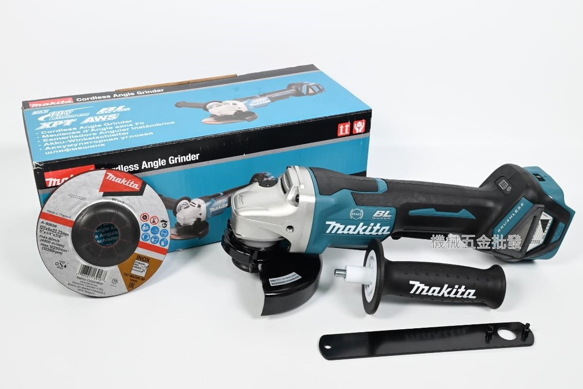 makita {牧田}  DGA518Z 18V 5"充電式無刷平面砂輪機【單主機】,電動工具