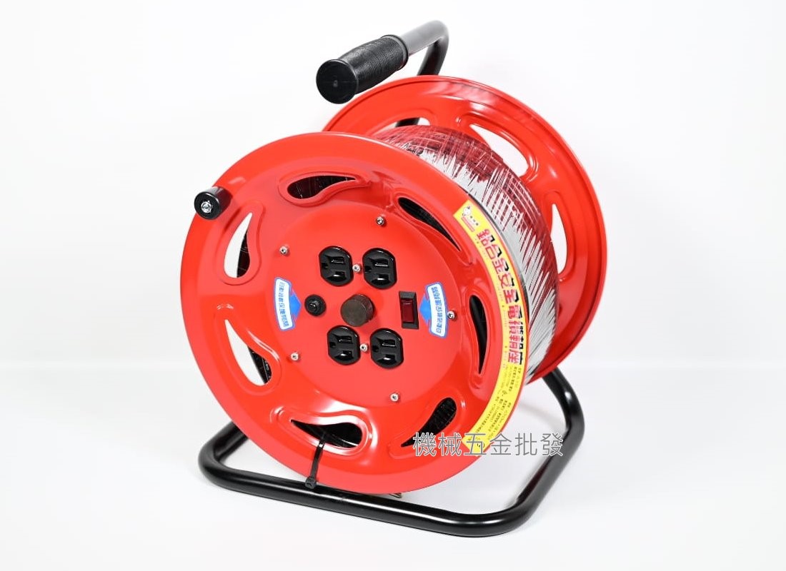 {電精靈DL-3100} 3蕊2.0mm 100呎(30米)電纜輪座 延長線(雙過載保護+接地),手工具