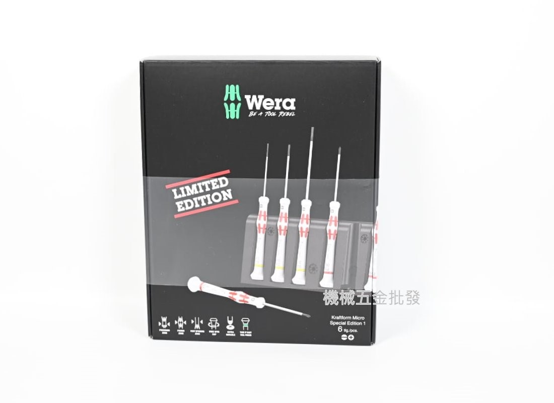 wera 精密電子起子6支組 附收納架 2035/6jp 日本限量版 精密十字 一字,手工具