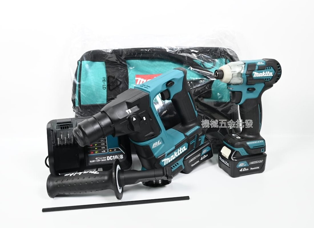 makita {牧田} CLX219SMAX1 12V電動無刷衝擊起子/四溝鎚鑽雙機組,電動工具