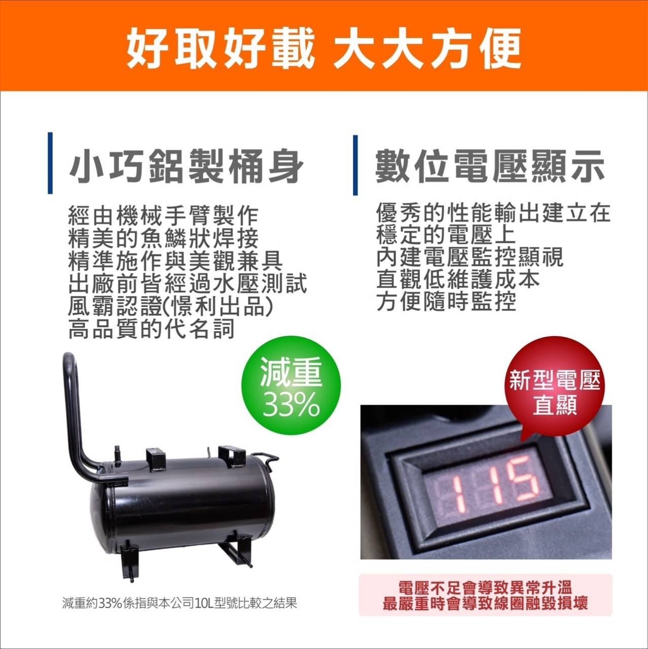 凌鷹 OF-1450-40AL 3.5HP 40L 鋁黑桶 靜音無油式空壓機,氣動工具