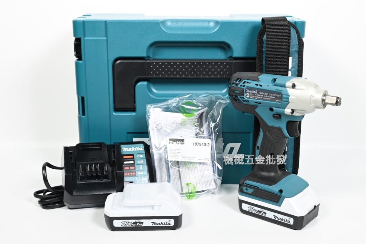 makita(MT) {牧科} TW202DWAE 18V2.0A充電式衝擊扳手 套筒扳手,電動工具