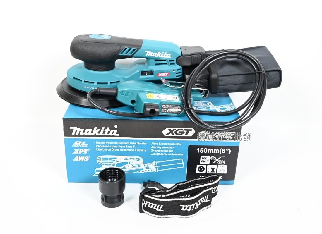 makita {牧田} 40V充電式無刷圓形砂紙機 研磨機 BO003CG【單主機】5"(125mm),電動工具