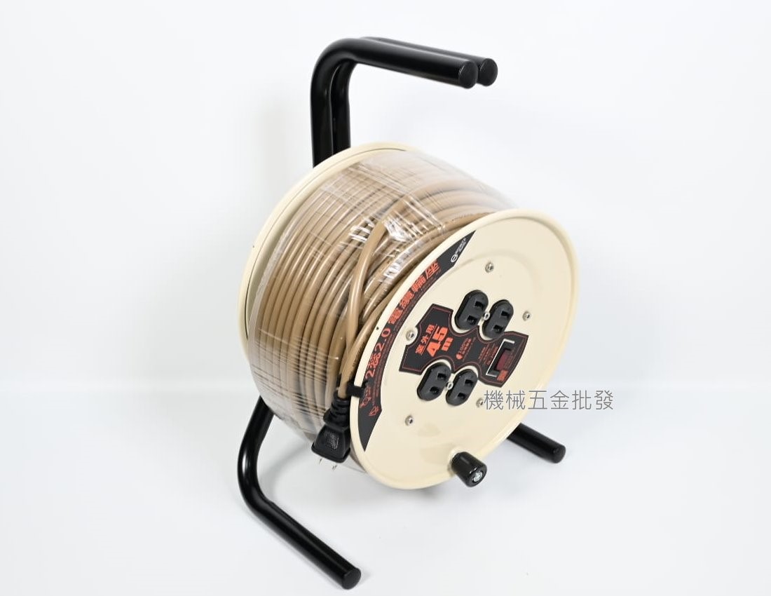 {電精靈DL-2150S} 2蕊2.0mm 150呎(45米)電纜輪座 延長線(單過載保護),手工具