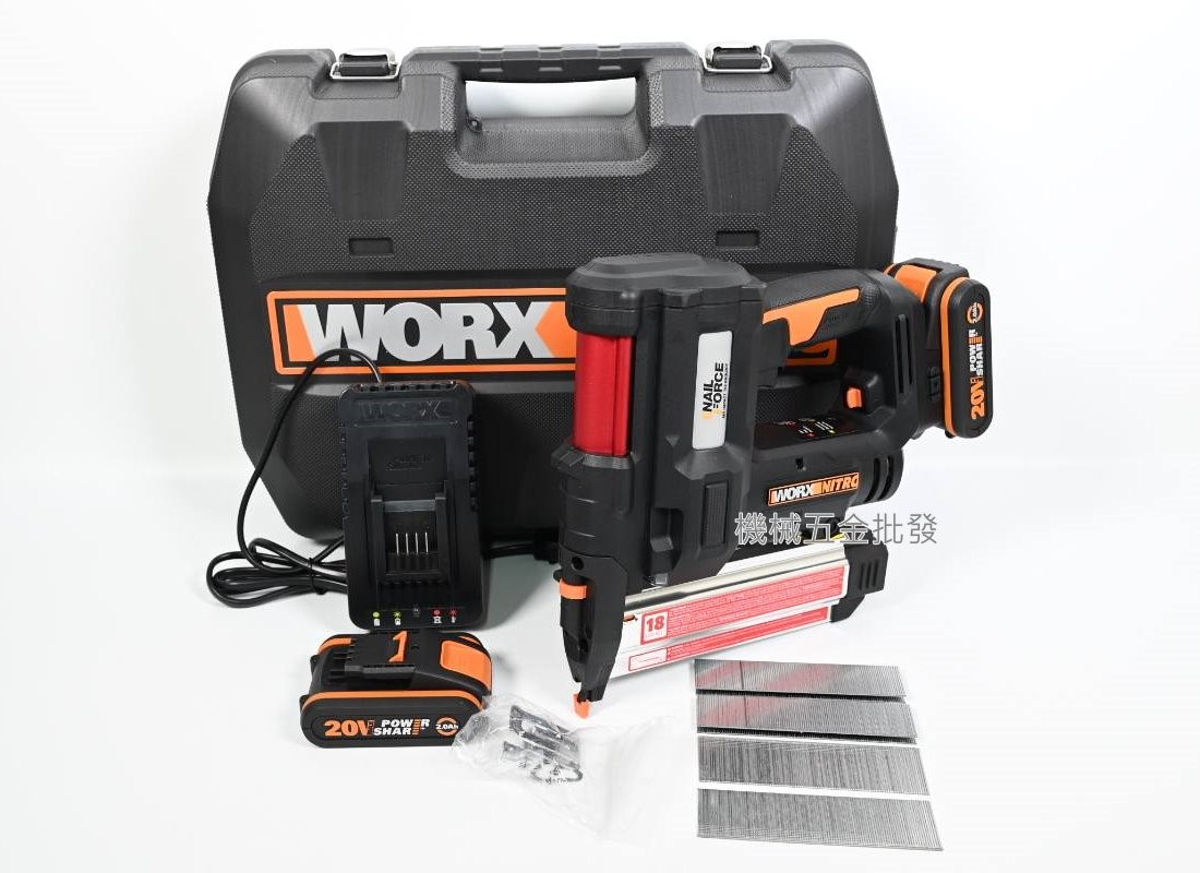WORX {威克士} WX840.1 20V 2合1雙用鋰電釘槍 F釘 / K釘,電動工具