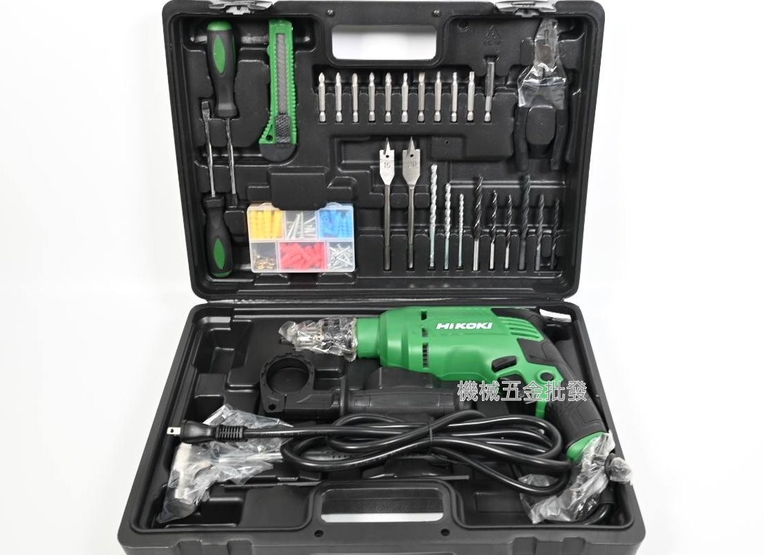  HIKOKI {日立} DV13VST 四分插電電鑽 +28件工具配件組,電動工具