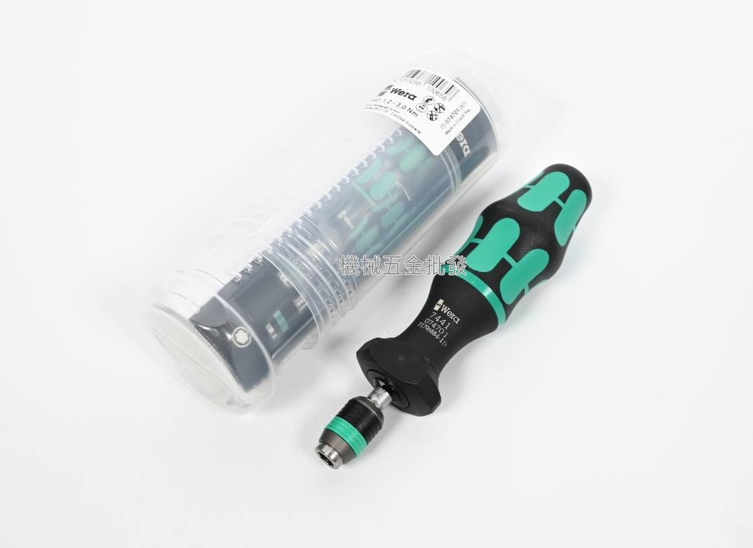  德國 {Wera} 7441 可調式扭力起子 可接六角起子頭 刻度1.2-3.0N.m,手工具