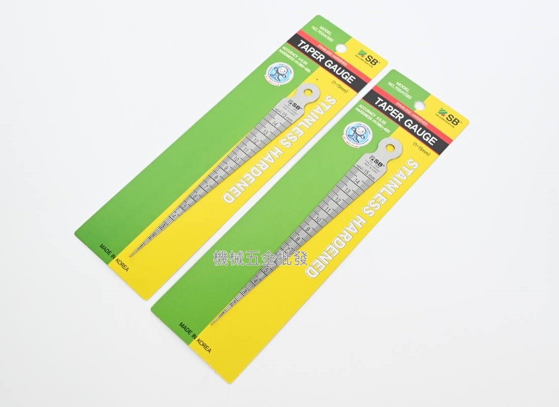 SB 韓國製 0-15MM 斜度規 薄片型 管用斜度規 內徑 隙間斜度規,手工具