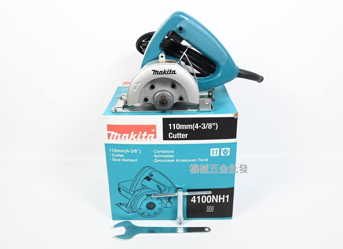makita {牧田} 4100NH1 4"大理石切割機 乾溼兩用切石機 (不附鋸片與噴水裝置),電動工具