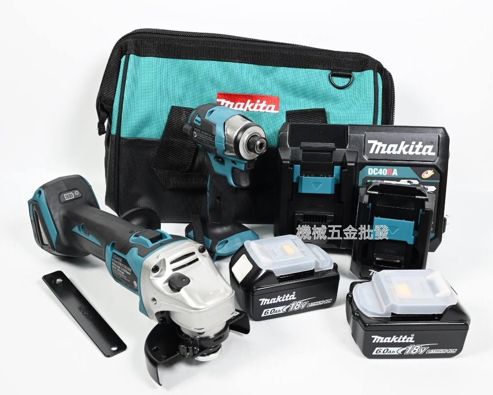 makita {牧田} DGA406GX5 18V充電式雙機組 DTD173Z起子機 + DGA406Z砂輪機,電動工具