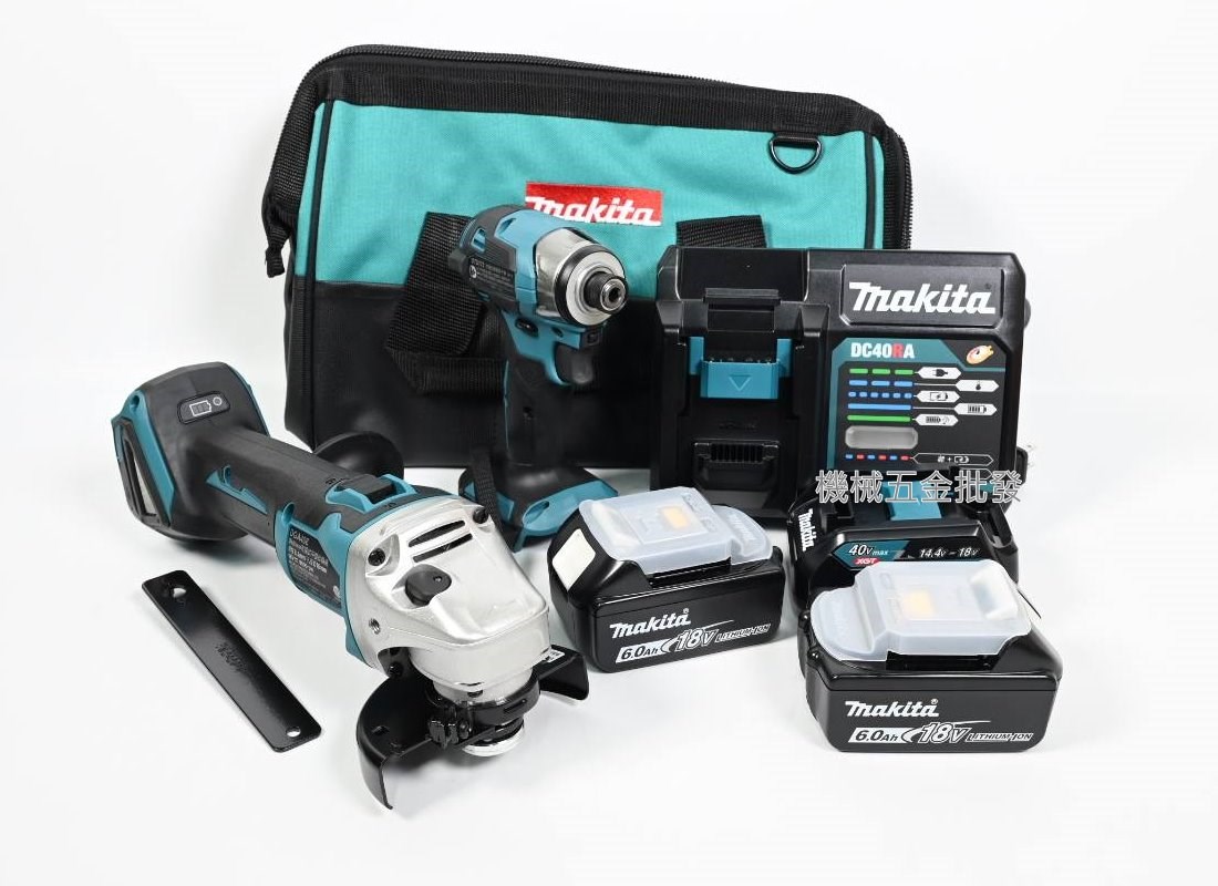 makita {牧田} DGA406GX5 18V充電式雙機組 DTD173Z起子機 + DGA406Z砂輪機,電動工具