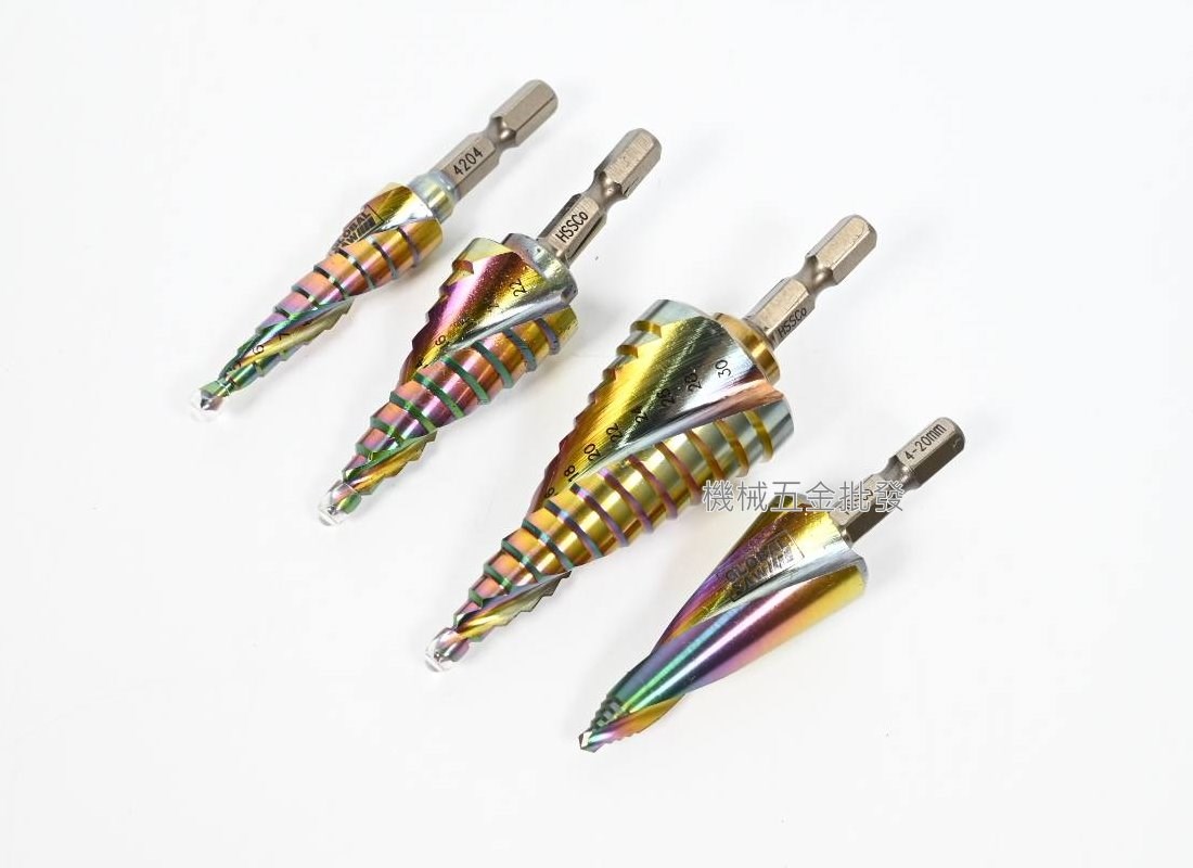 日本 {GLOBAL SAW} 極光無段鑽 極光階梯鑽 碳氮化鋁鈦塗層 4-13mm 4-22m,手工具