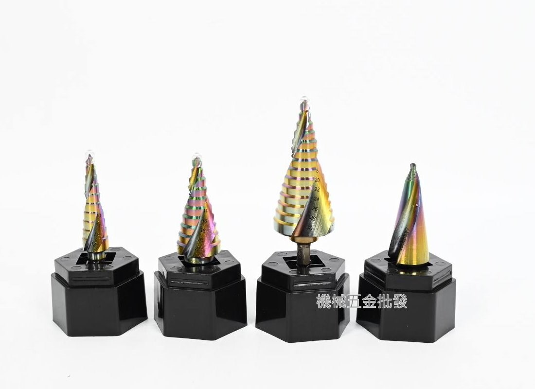 日本 {GLOBAL SAW} 極光無段鑽 極光階梯鑽 碳氮化鋁鈦塗層 4-13mm 4-22m,手工具
