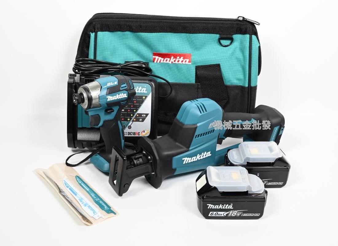  makita {牧田} DLX2525GX2 18V雙機組 DTD173Z起子機+DJR189Z軍刀鋸,電動工具