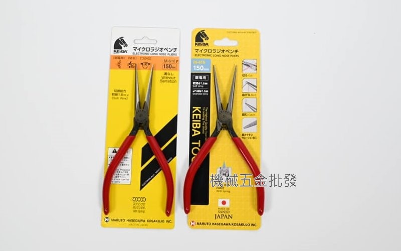 KEIBA {馬牌} M-616(有牙)/M-616F(無牙) 150mm 專業精密尖口鉗 電子尖嘴鉗,手工具