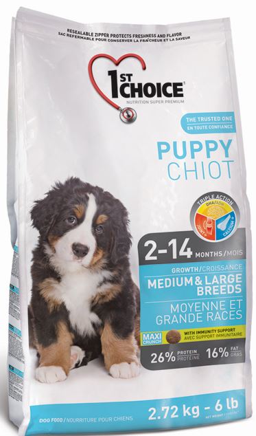 【1stCHOICE瑪丁】中大型系列-幼犬配方(雞肉)（12kg）