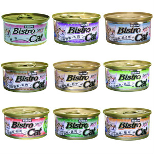 【Seeds聖西萊】Bistro Cat機能小銀罐系列-80g/罐(24罐)