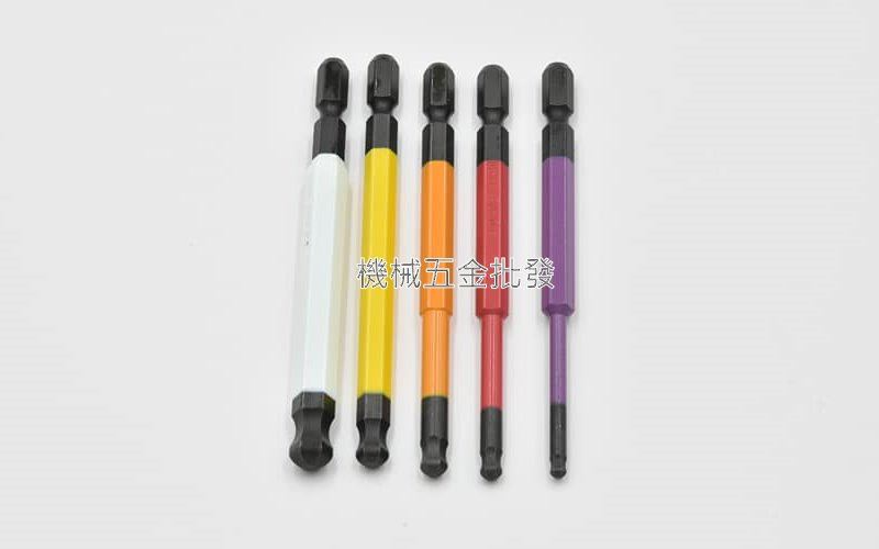  ANEX ACBP5-100L 5支組 彩色六角球型起子頭 內六角頭 100MM長 日本製,電動工具