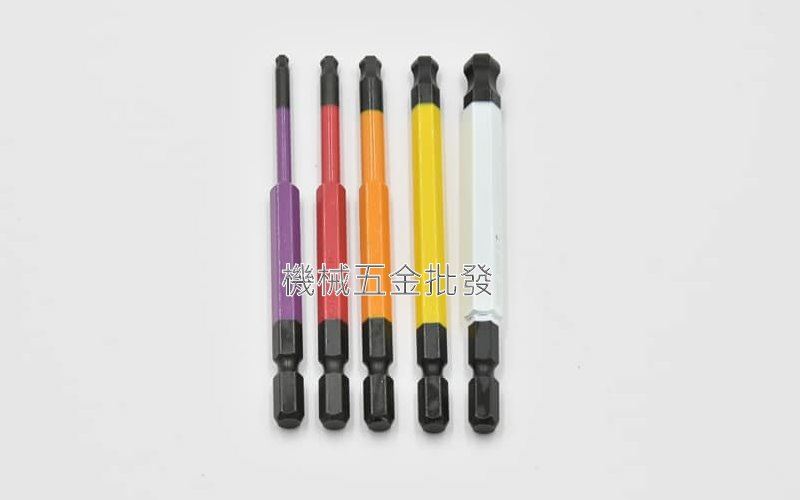  ANEX ACBP5-100L 5支組 彩色六角球型起子頭 內六角頭 100MM長 日本製,電動工具