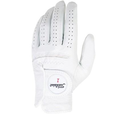 Titleist 男用 Perma-Soft 小羊皮 Glove ,白