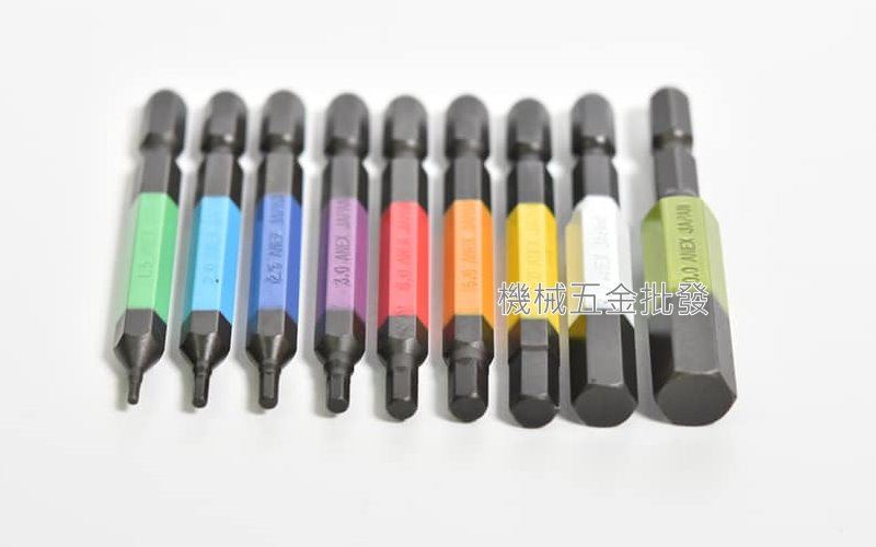  ANEX {兼古製作所} ACHX9-65L 9支組 彩色六角型起子頭 內六角頭 65MM長 日本製,電動工具