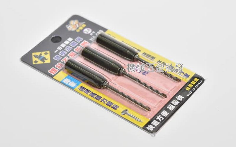 Tenda {黑熊牌} 一分鑽兼鎖 HA-103 小蜜蜂替換式鑽尾3.4mm 萬用水泥鑽 1卡3入,手工具
