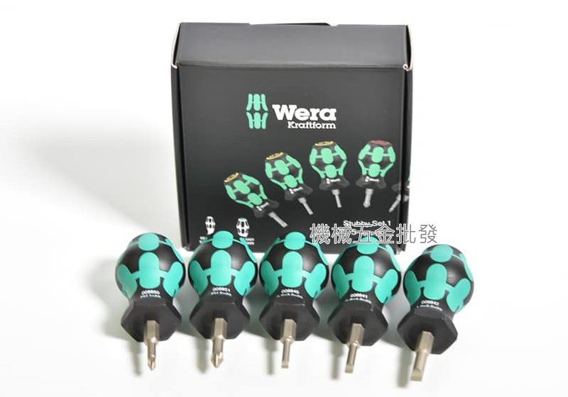 wera {德國} Stubby Set 1 大頭一字/十字起子套裝組 5支組,手工具
