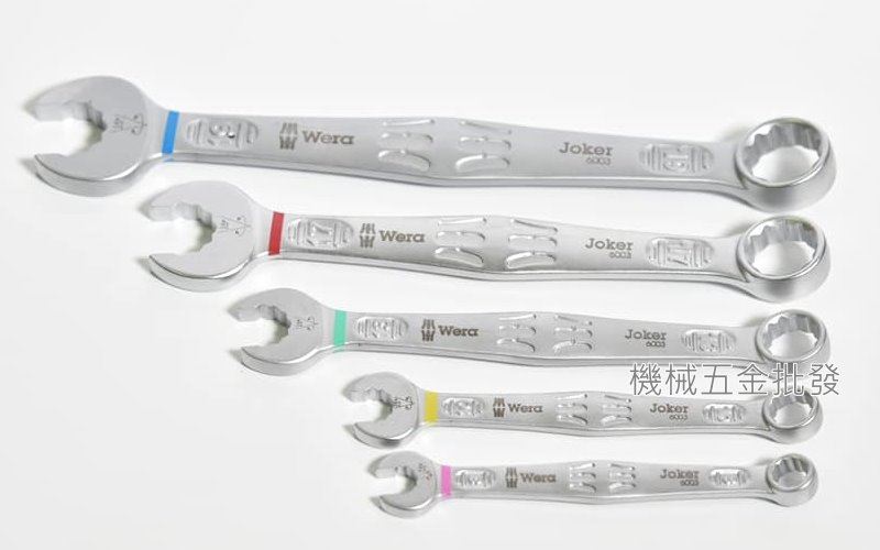  wera {德國} 6003 Joker 5 set 1 組合扳手5支組 開口扳手 翻轉角度 7.5度,手工具