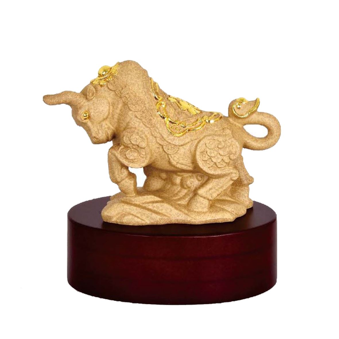 原石雕塑獎座-牛轉乾坤