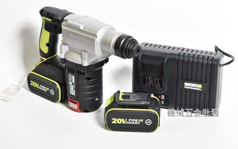 WORX {威克士} WU388 20V4.0A充電式無刷四溝震動電鑽 24mm,電動工具