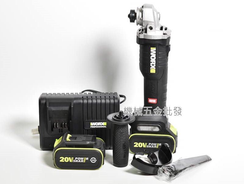  WORX 威克士 WU808 20V4.0A充電式無刷平面砂輪機 切斷機,電動工具