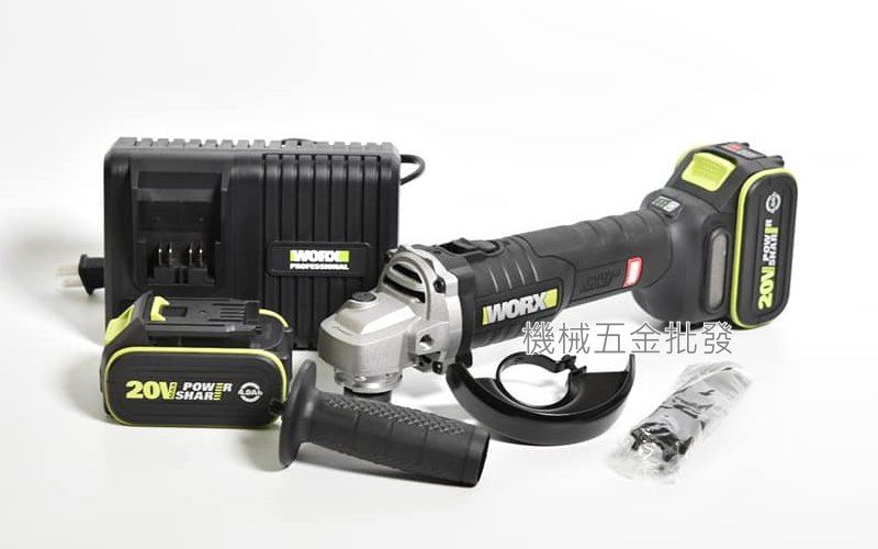  WORX 威克士 WU808 20V4.0A充電式無刷平面砂輪機 切斷機,電動工具