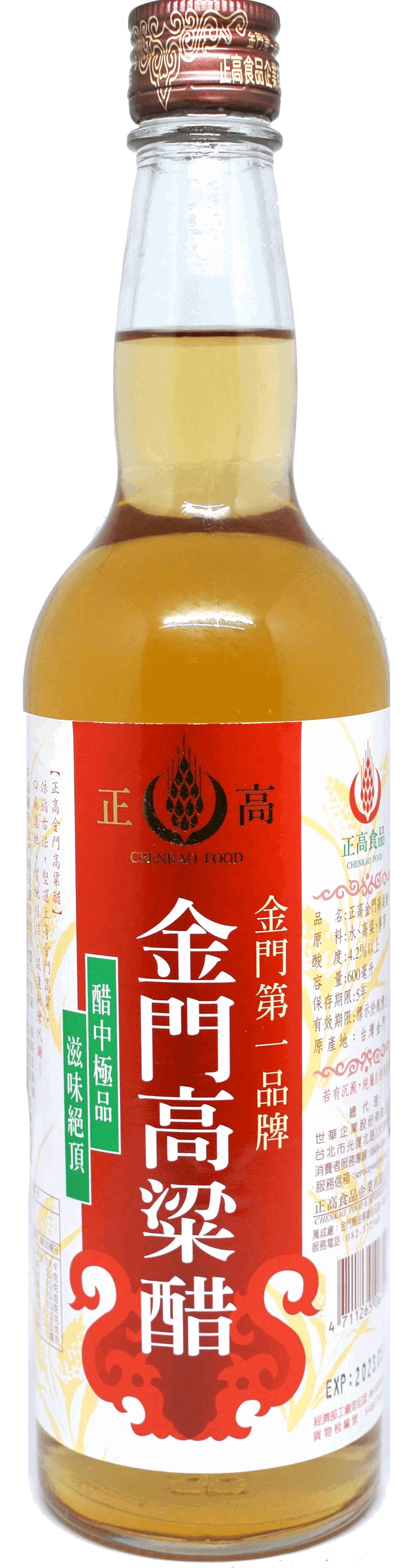 正高金門高粱醋 600ml
