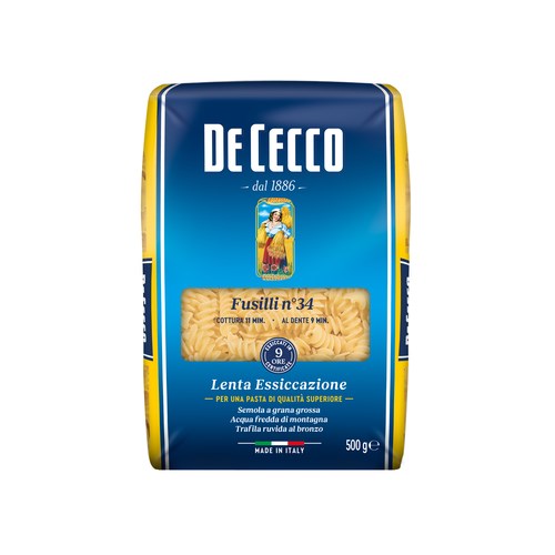 DE CECCO N.34義大利螺旋麵 500g